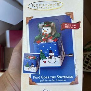 2003 HALLMARK First 1st in Series ORNAMENT NIB NEW Pop! Snowman Jack-in-Box